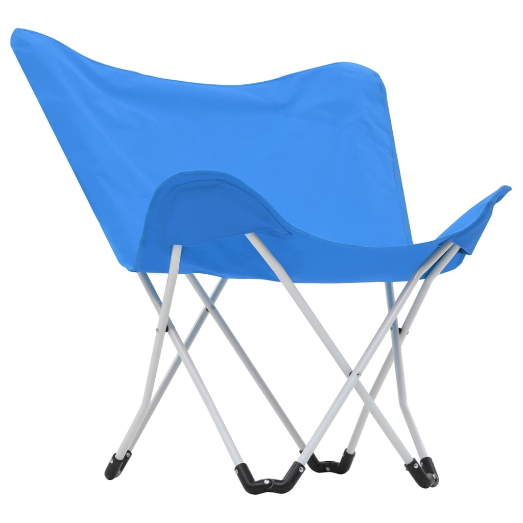 Butterfly Camping Chairs 2 pcs Foldable Blue